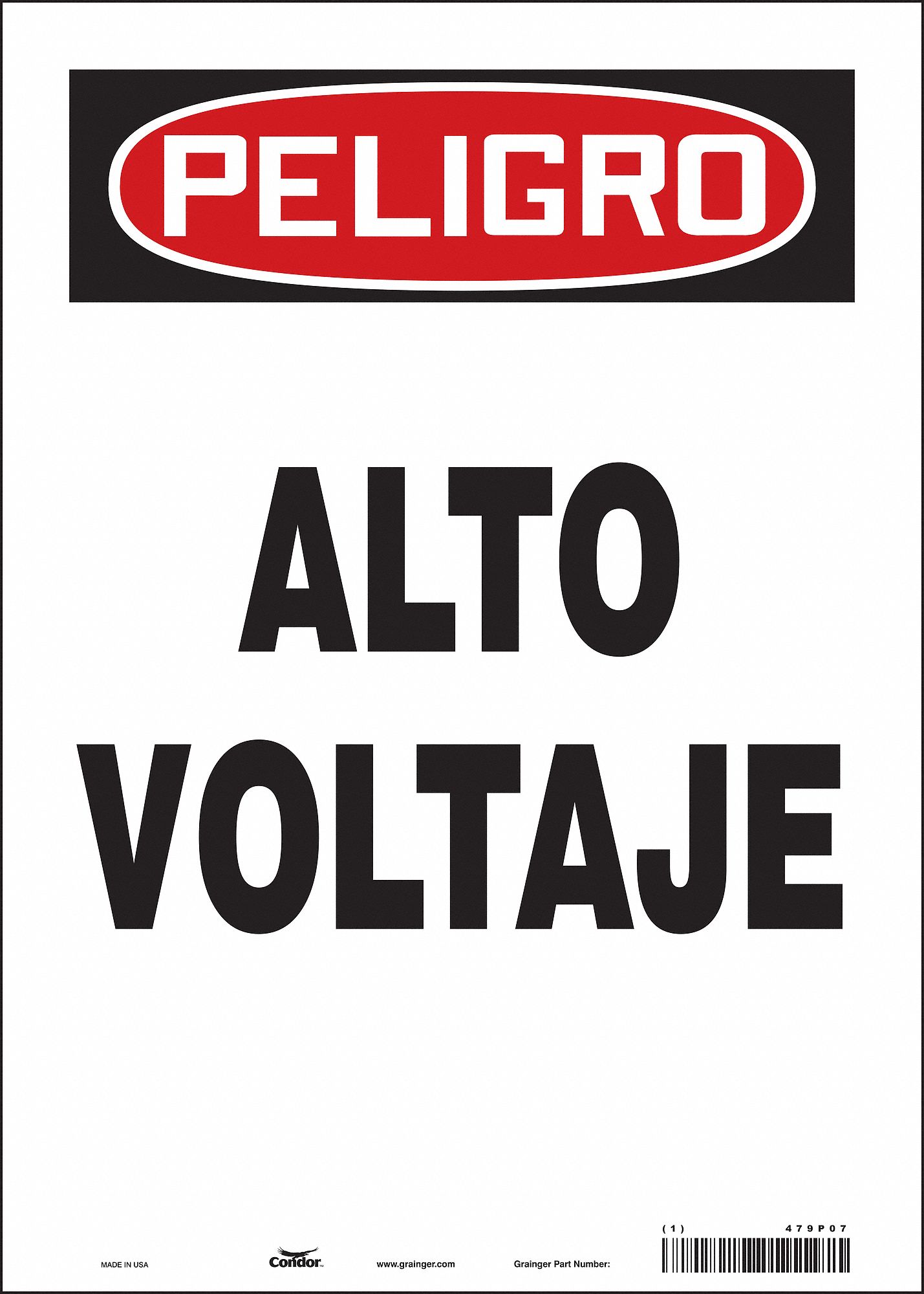 Safety Sign: Vinyl, Adhesive Sign Mounting, 14 in x 10 in Nominal Sign Size, Not Retroreflective