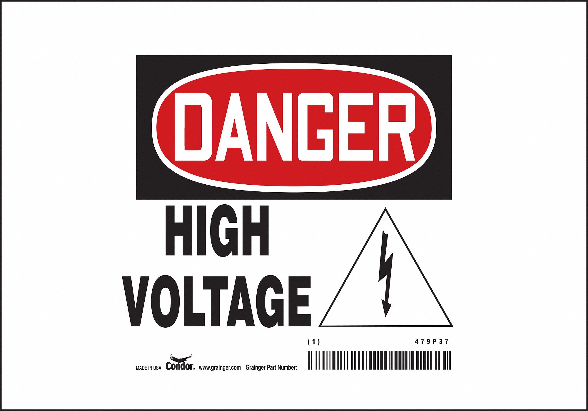 Safety Sign, 3 in x 3 in, Vinyl