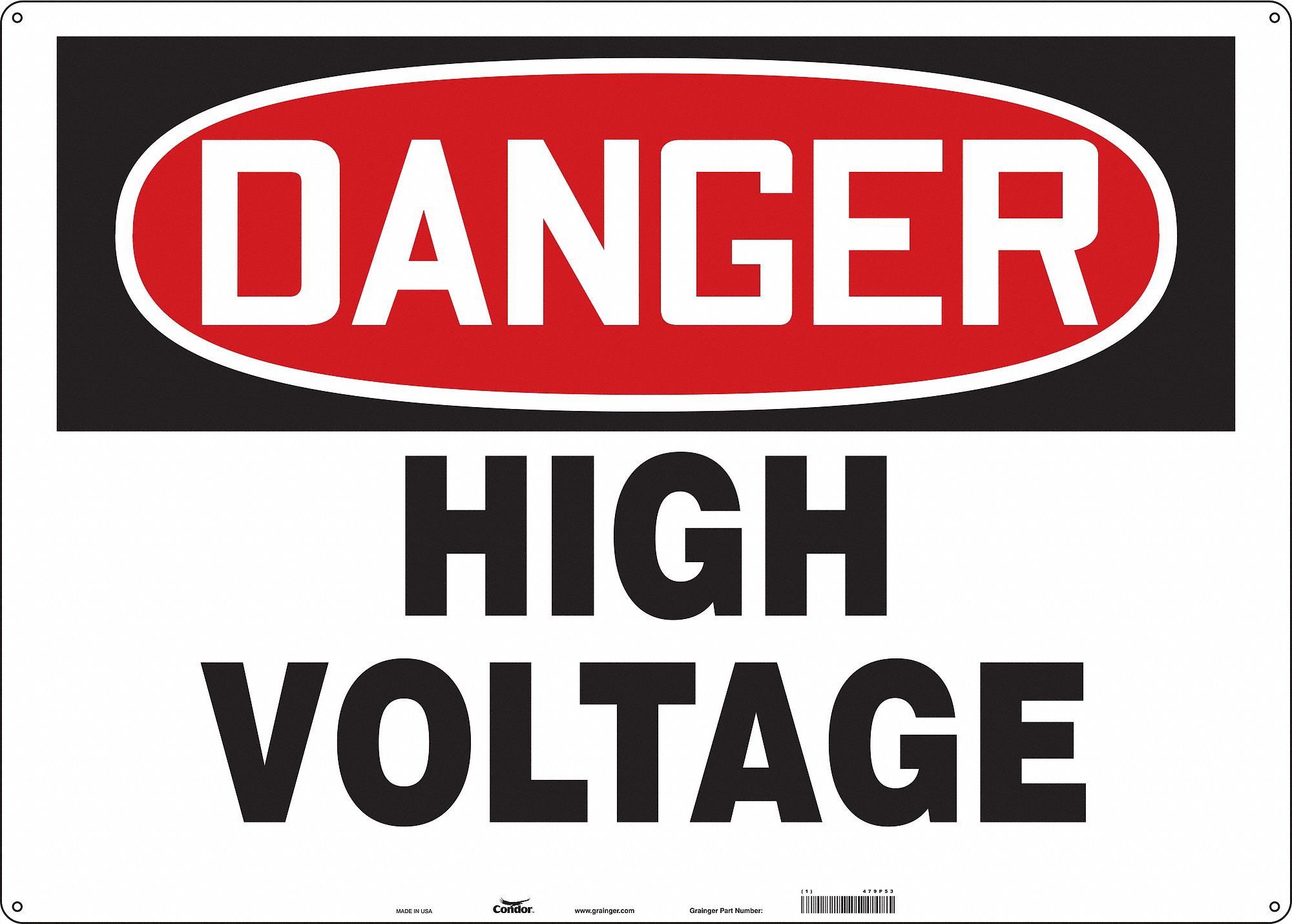 Safety Sign, 20 in x 28 in, Aluminum