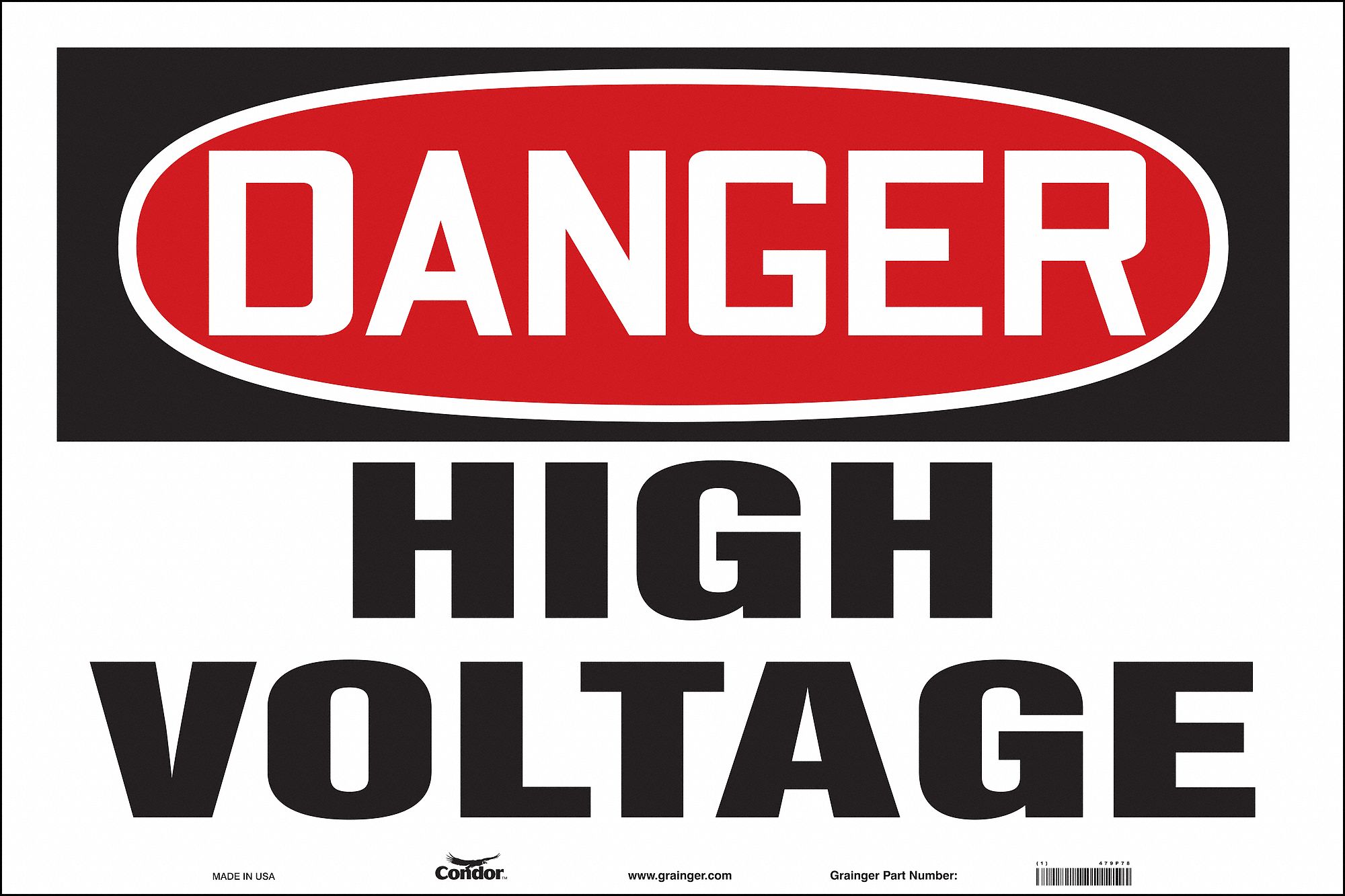 Safety Sign, 24 in x 36 in, Vinyl