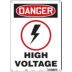 Danger: High Voltage (Volt Symbol) Signs