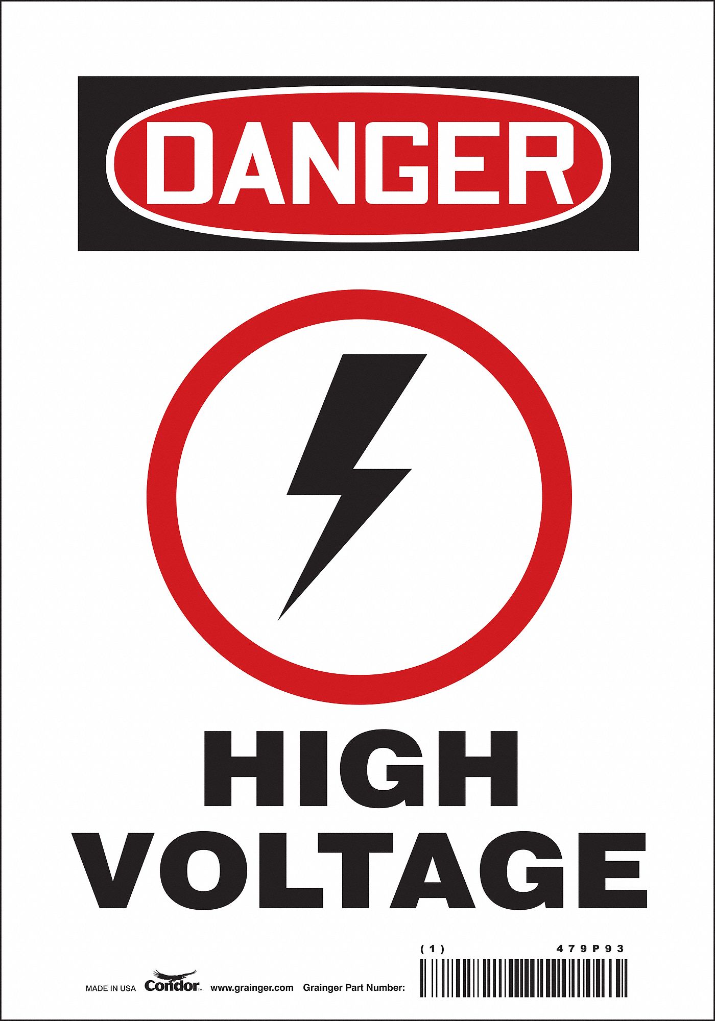 Safety Sign: Vinyl, Adhesive Sign Mounting, 10 in x 7 in Nominal Sign Size, Not Retroreflective