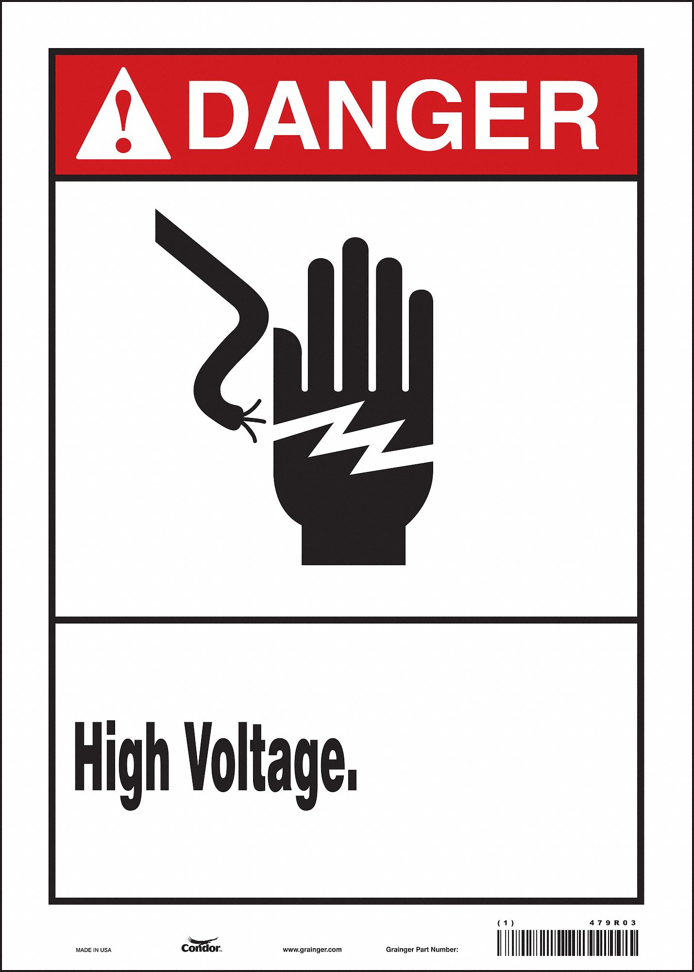 Safety Sign: Vinyl, Adhesive Sign Mounting, 14 in x 10 in Nominal Sign Size, Not Retroreflective