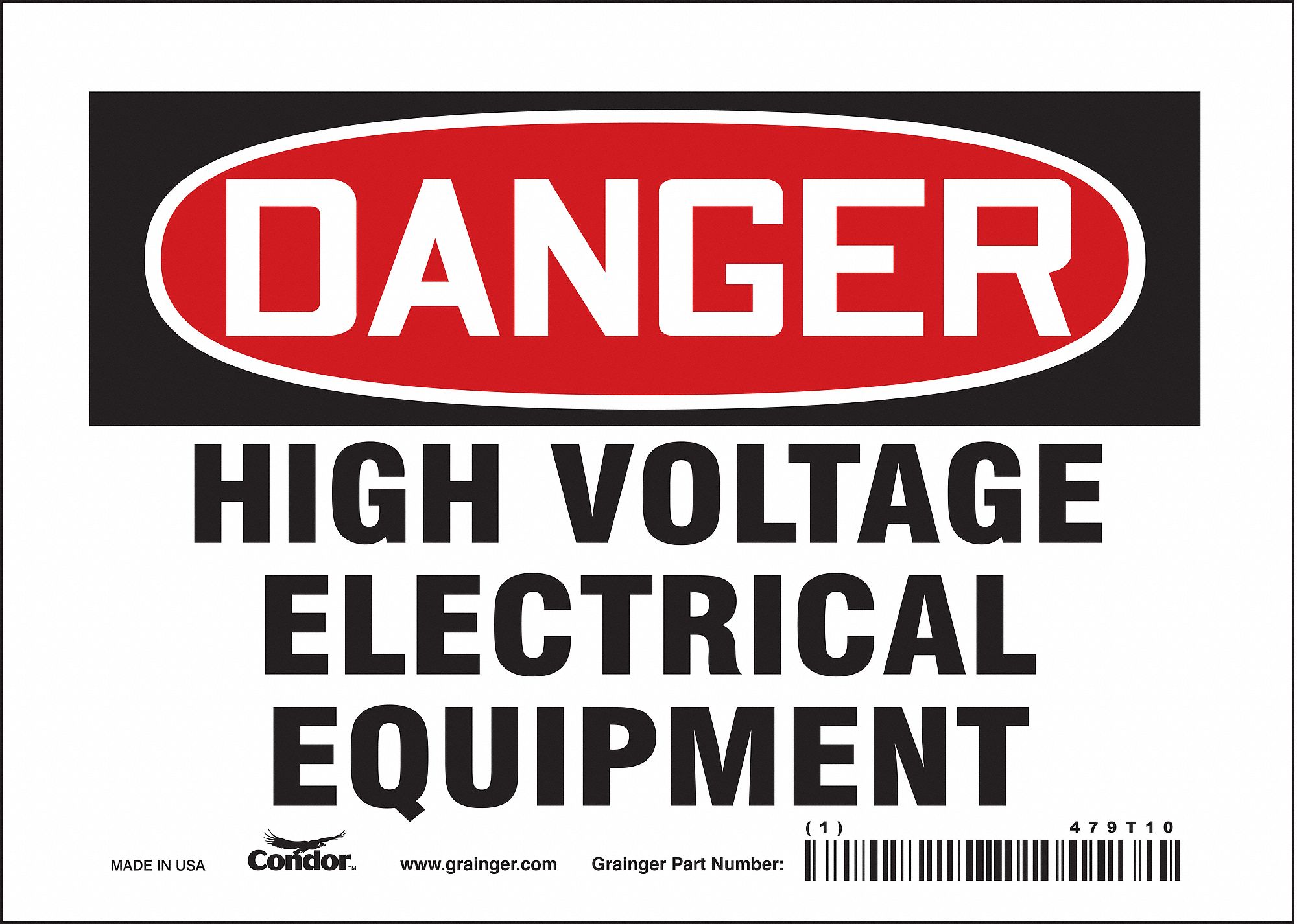 Safety Sign: Vinyl, Adhesive Sign Mounting, 5 in x 7 in Nominal Sign Size, Not Retroreflective