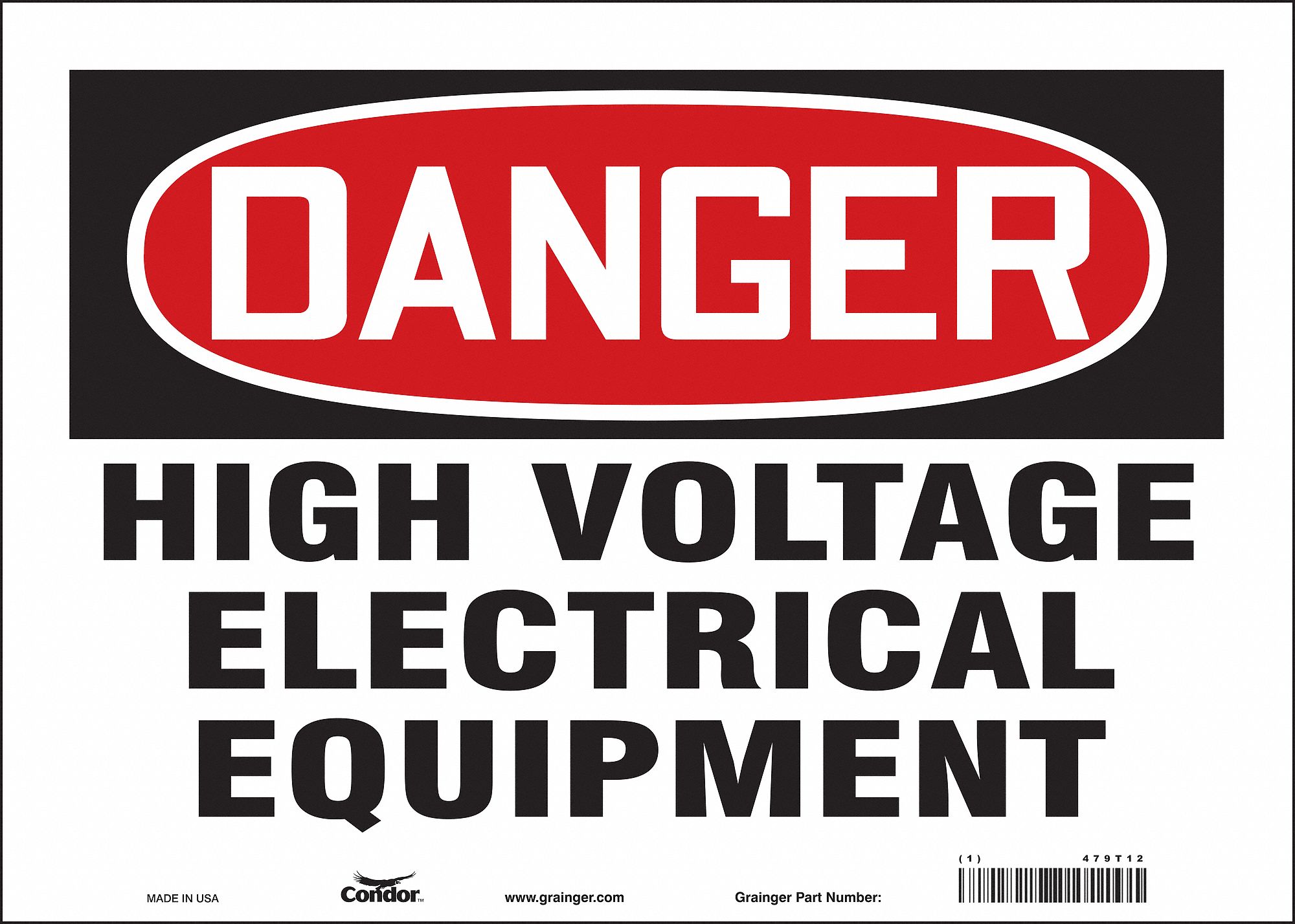 Safety Sign: Vinyl, Adhesive Sign Mounting, 10 in x 14 in Nominal Sign Size, Not Retroreflective