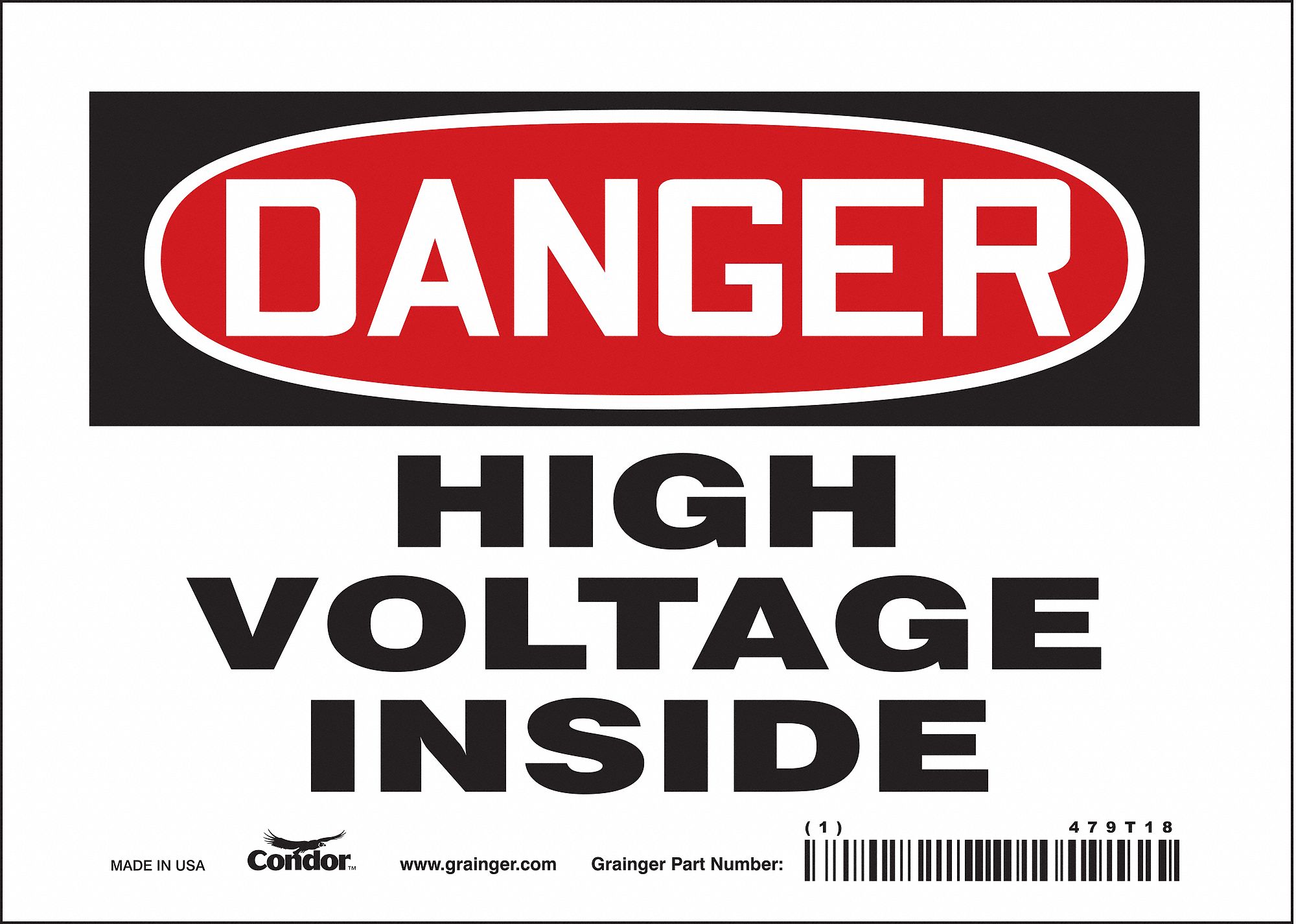 Safety Sign: Vinyl, Adhesive Sign Mounting, 5 in x 7 in Nominal Sign Size, Not Retroreflective