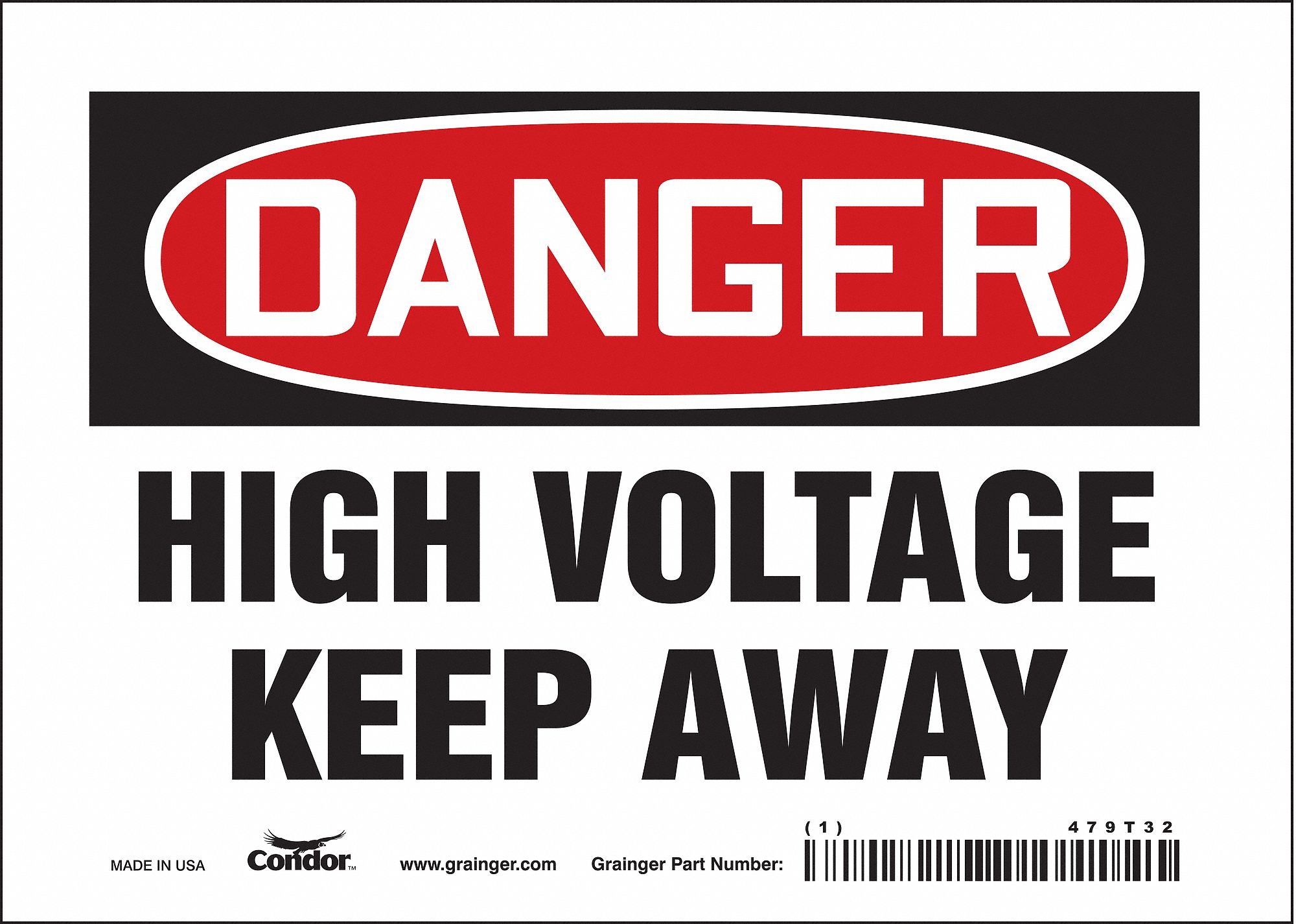 Safety Sign: Vinyl, Adhesive Sign Mounting, 5 in x 7 in Nominal Sign Size, Not Retroreflective