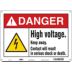 Danger: High Voltage. Keep Away. Contact Will Result In Serious Shock Or Death. Signs