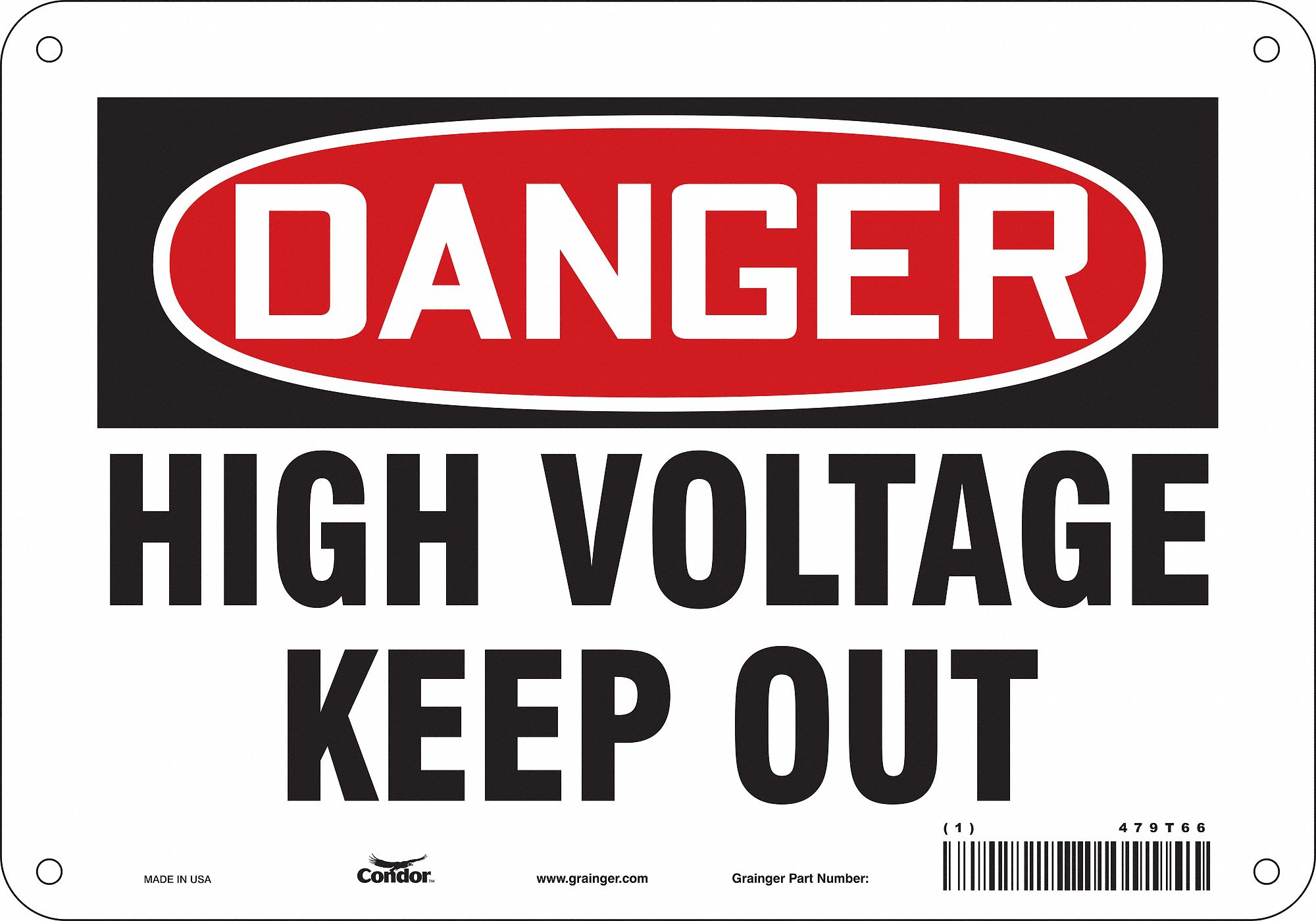 Safety Sign: Glow Vinyl, Adhesive Sign Mounting, 7 in x 10 in Nominal Sign Size, Not Retroreflective