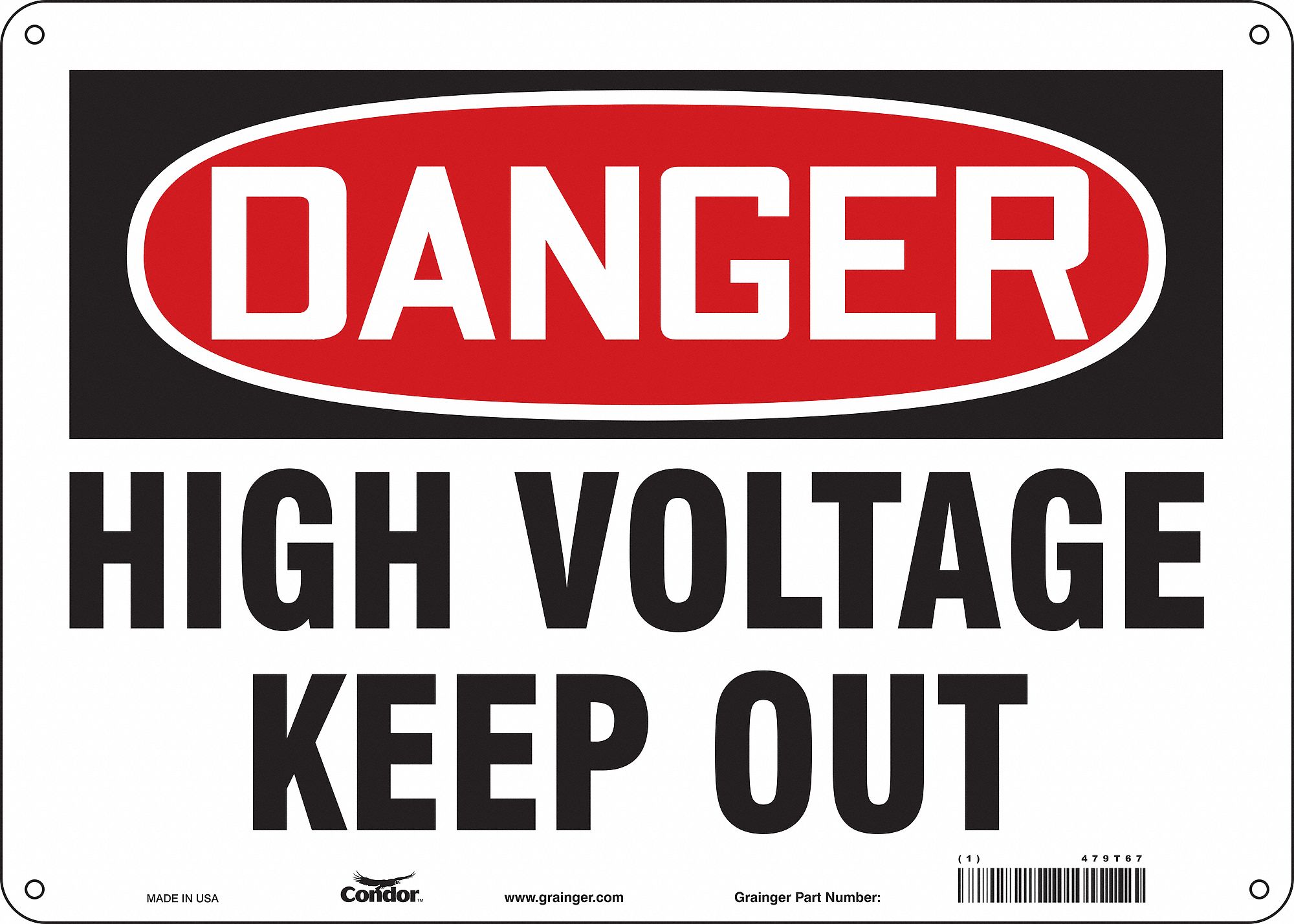 Safety Sign: Glow Vinyl, Adhesive Sign Mounting, 10 in x 14 in Nominal Sign Size, Glow In The Dark