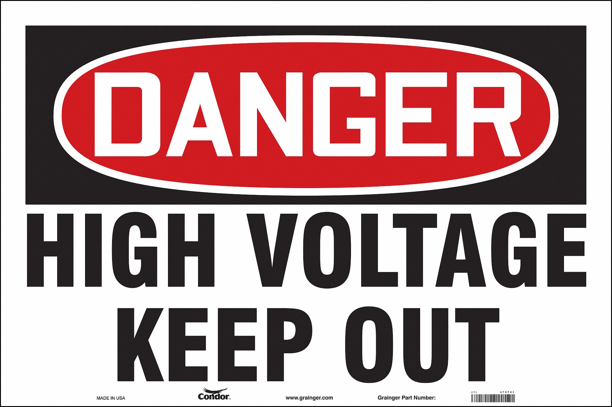 Safety Sign, 24 in x 36 in, Vinyl
