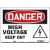 Danger: High Voltage Keep Out Signs