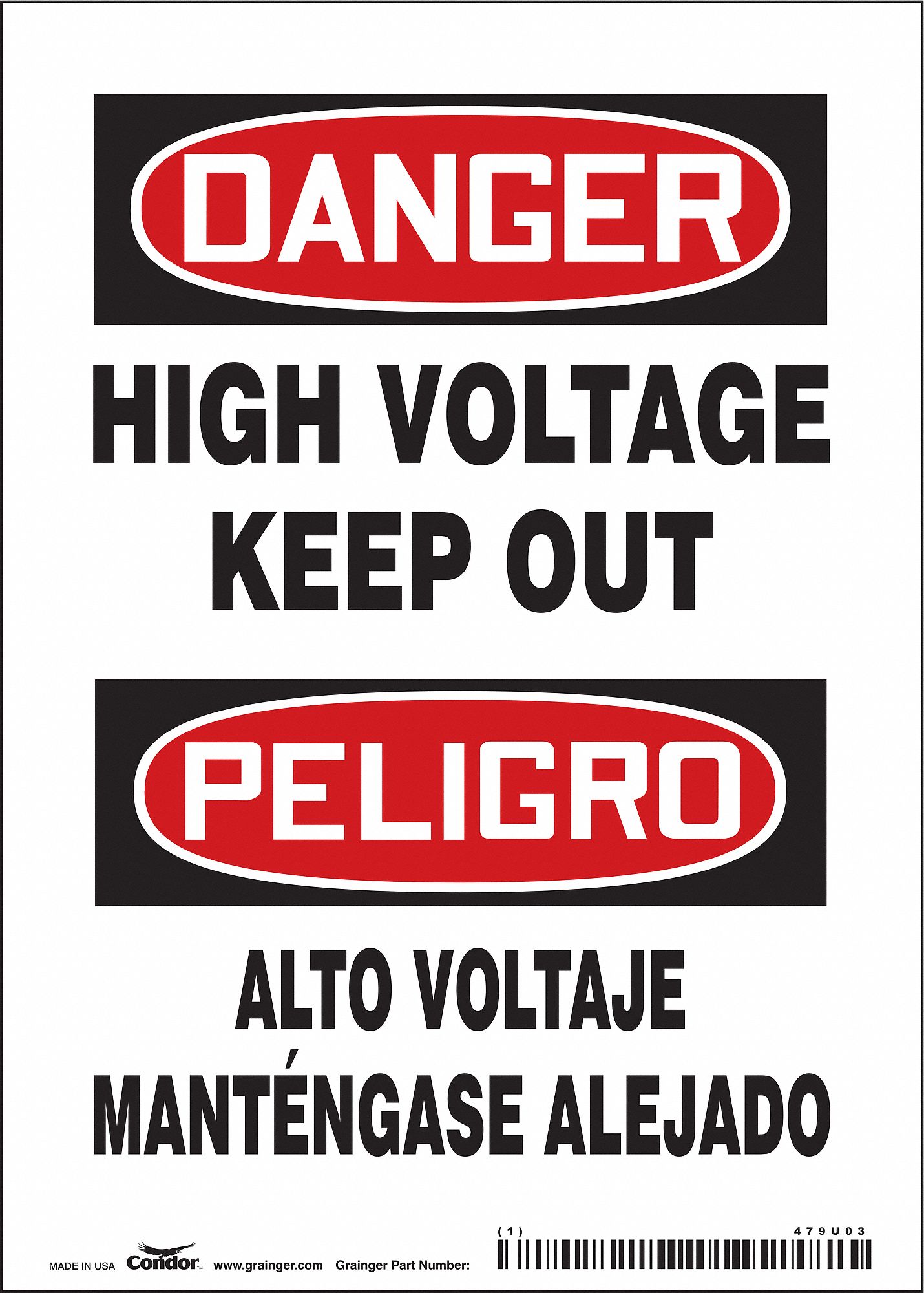 Safety Sign: Vinyl, Adhesive Sign Mounting, 7 in x 5 in Nominal Sign Size, Not Retroreflective