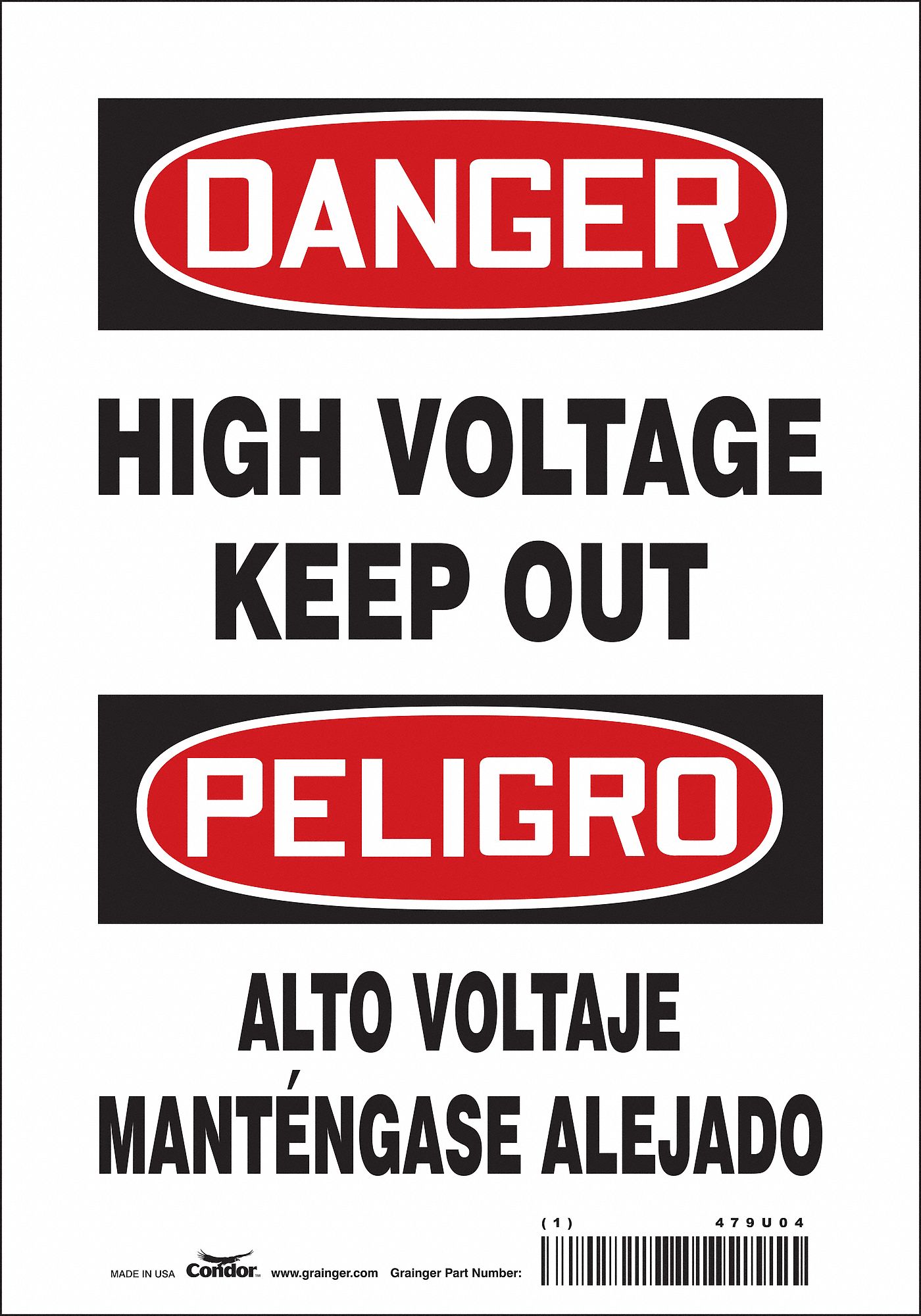 Safety Sign: Vinyl, Adhesive Sign Mounting, 10 in x 7 in Nominal Sign Size, Not Retroreflective