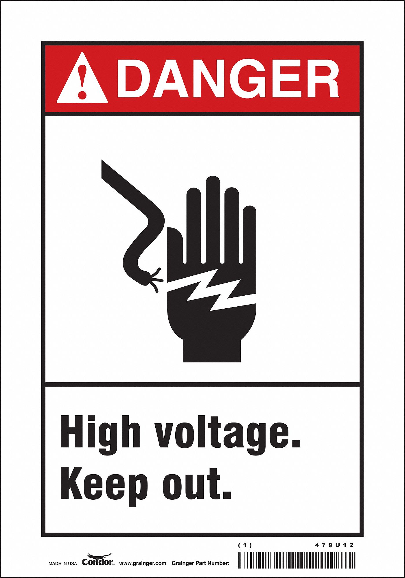 Safety Sign, 10 in x 7 in, Vinyl