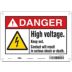 Danger: High Voltage. Keep Out. Will Result In Serious Shock Or Death. Signs