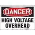 Danger: High Voltage Overhead Signs