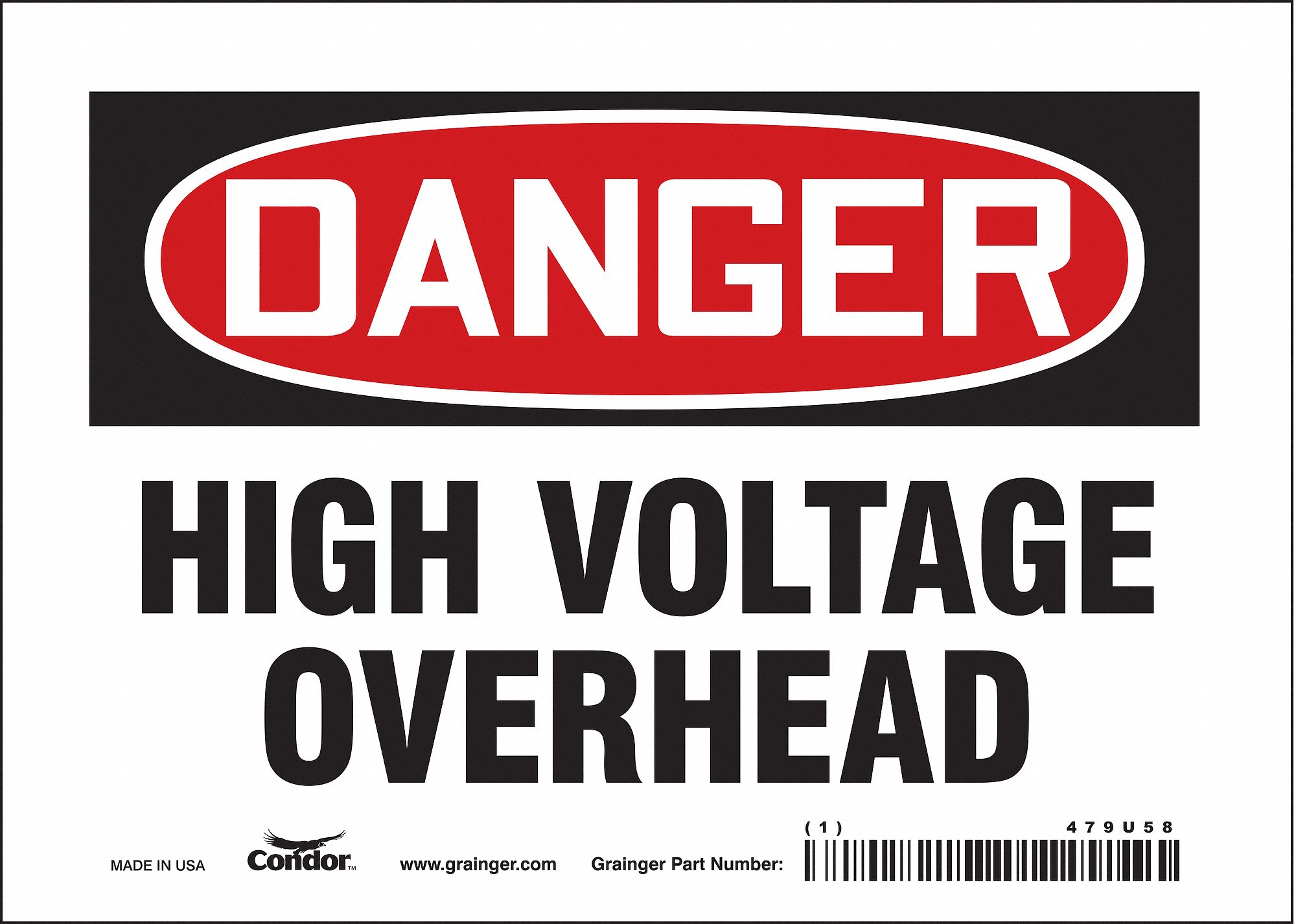 Safety Sign: Vinyl, Adhesive Sign Mounting, 5 in x 7 in Nominal Sign Size, Not Retroreflective
