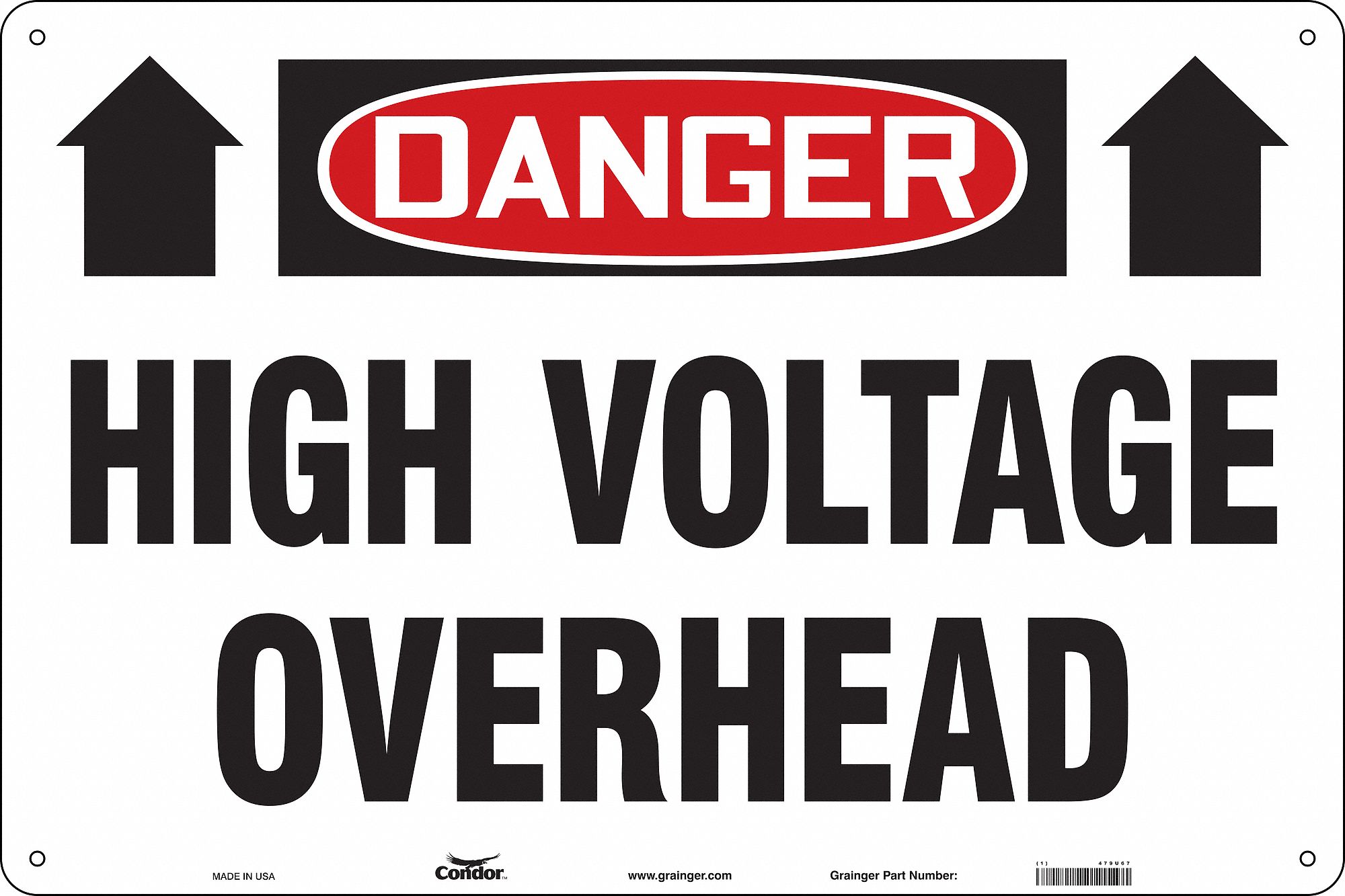 Safety Sign, 24 in x 36 in, Polyethylene