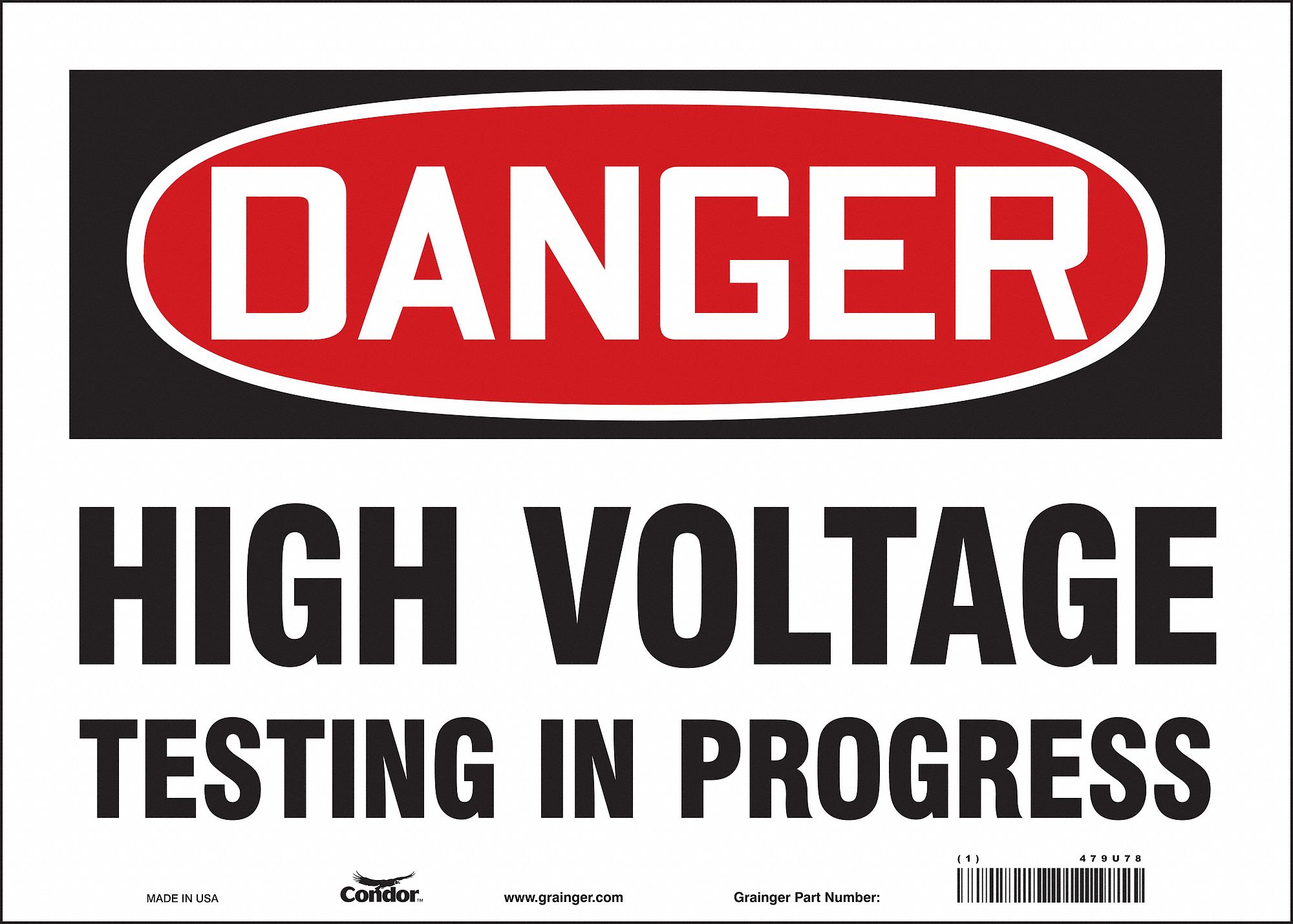 Safety Sign: Vinyl, Adhesive Sign Mounting, 10 in x 14 in Nominal Sign Size, Not Retroreflective