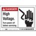 Danger: High Voltage. Turn Power Off Before Servicing. Signs