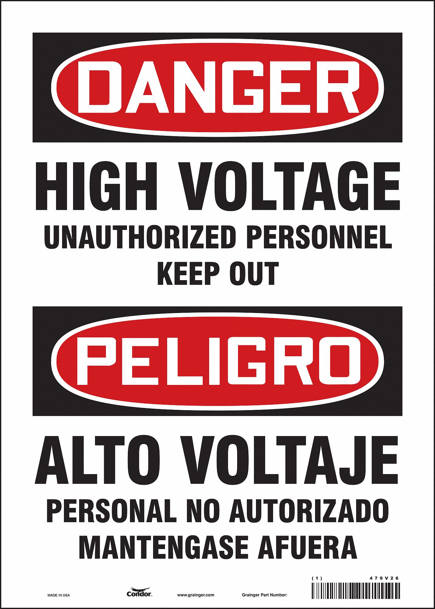 Safety Sign: Vinyl, Adhesive Sign Mounting, 14 in x 10 in Nominal Sign Size, Not Retroreflective