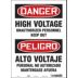 Danger/Peligro: High Voltage Unauthorized Personnel Keep Out/Alto Voltaje Personal No Autorizado Mantengase Afuera Signs