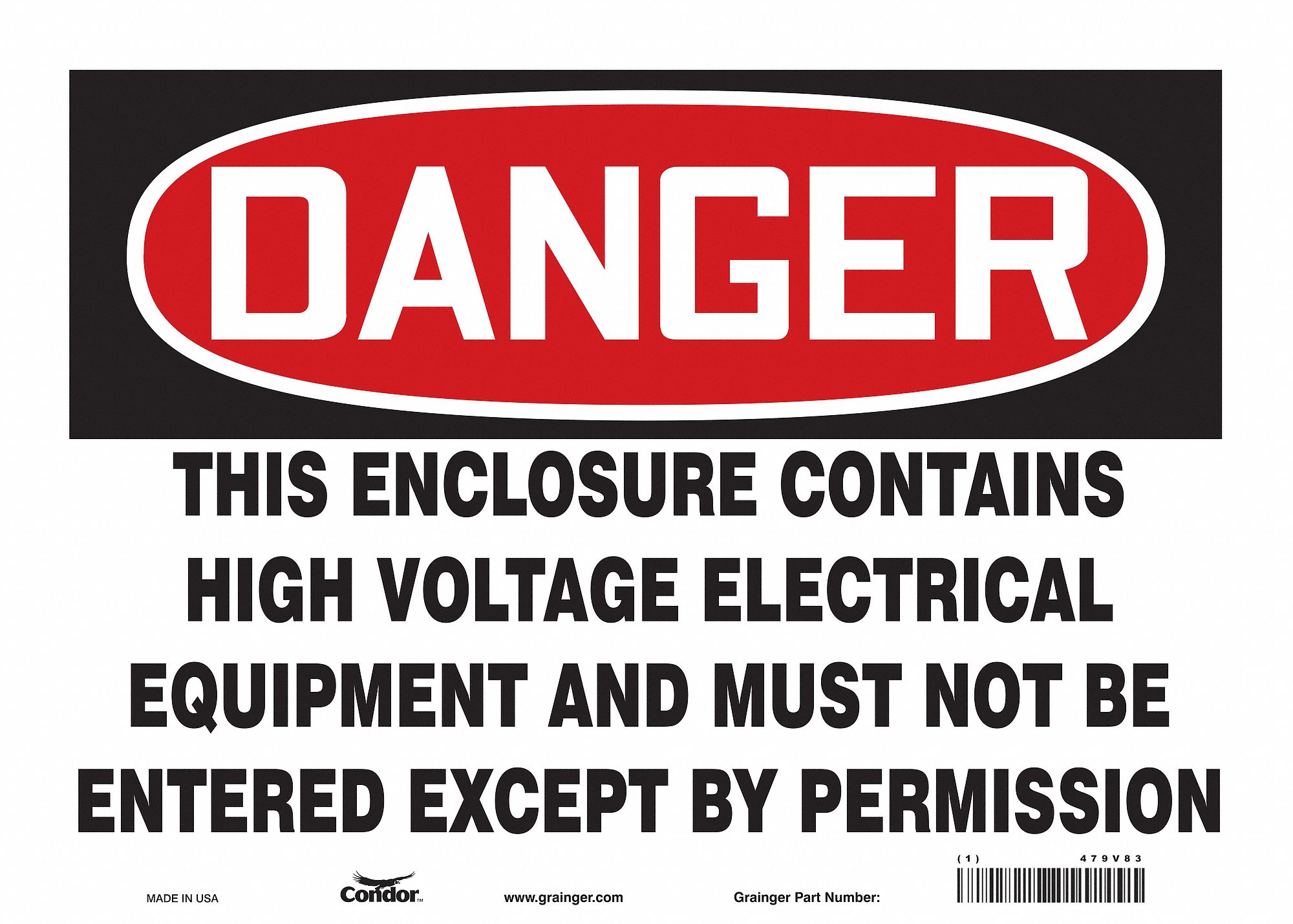 Safety Sign: Vinyl, Adhesive Sign Mounting, 10 in x 14 in Nominal Sign Size, Not Retroreflective