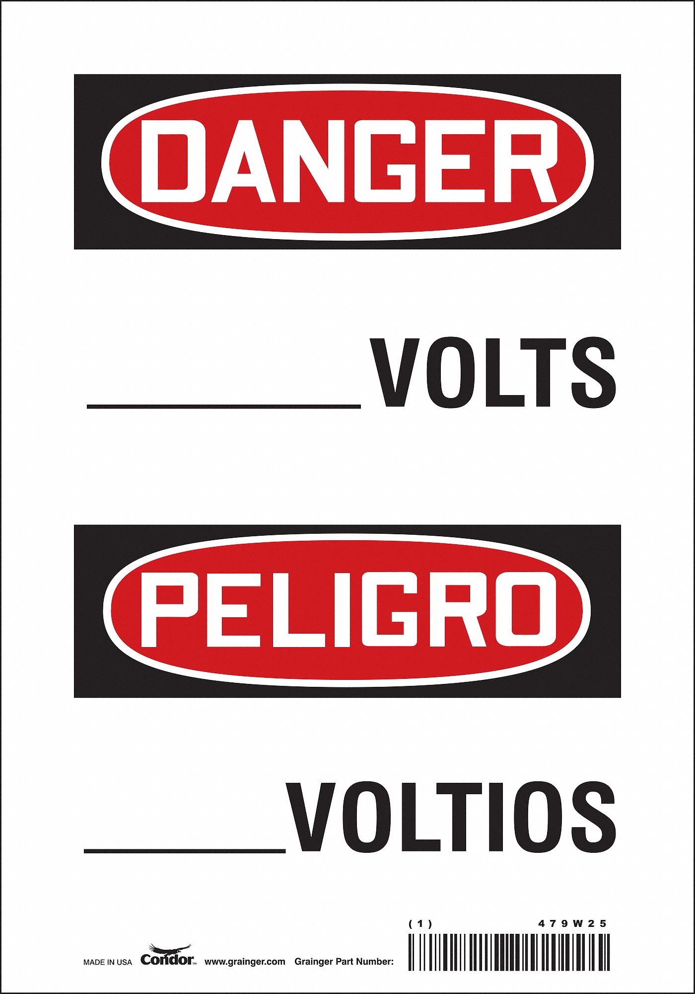 Safety Sign: Vinyl, Adhesive Sign Mounting, 10 in x 7 in Nominal Sign Size, Not Retroreflective