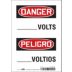 Danger/Peligro: ___Volts/___Voltios Signs