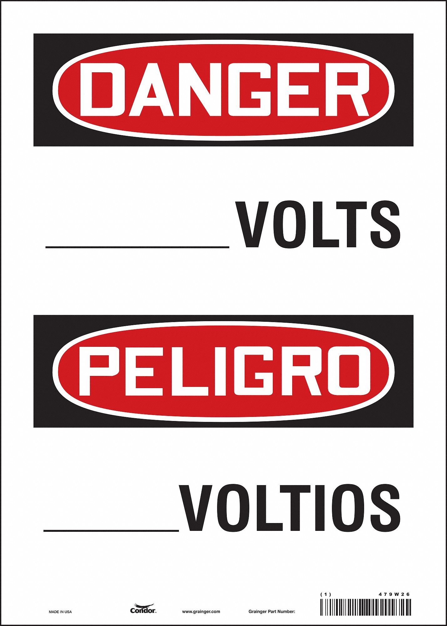 Safety Sign: Vinyl, Adhesive Sign Mounting, 14 in x 10 in Nominal Sign Size, Not Retroreflective