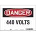 Danger: 440 Volts Signs