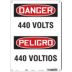 Danger/Peligro: 440 Volts/440 Voltios Signs