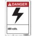 Danger: 480 Volts Signs