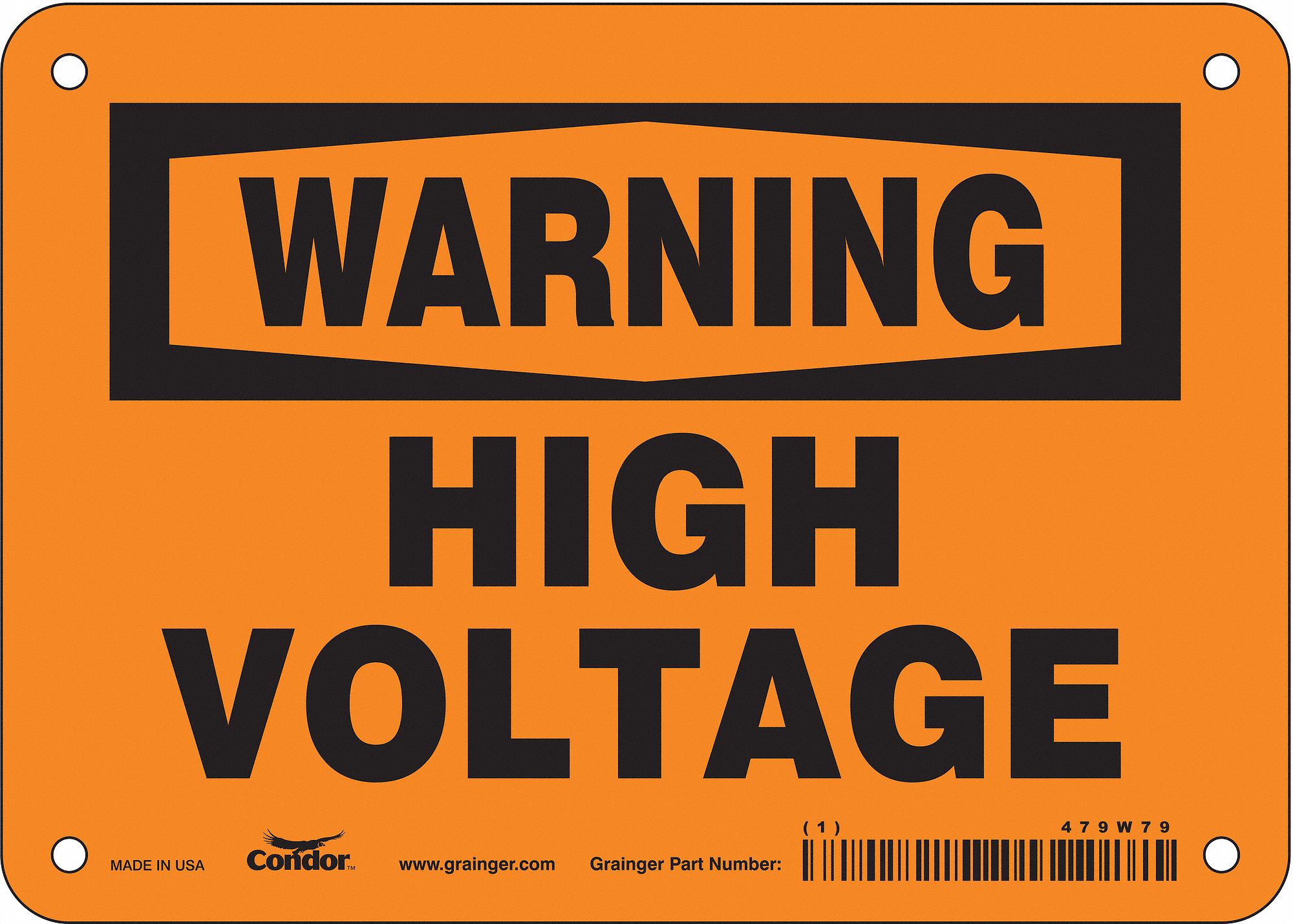 Safety Sign: Vinyl, Adhesive Sign Mounting, 5 in x 7 in Nominal Sign Size, Not Retroreflective