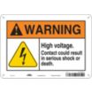 Warning: High Voltage. Contact Could Result In Serious Shock Or Death. Signs