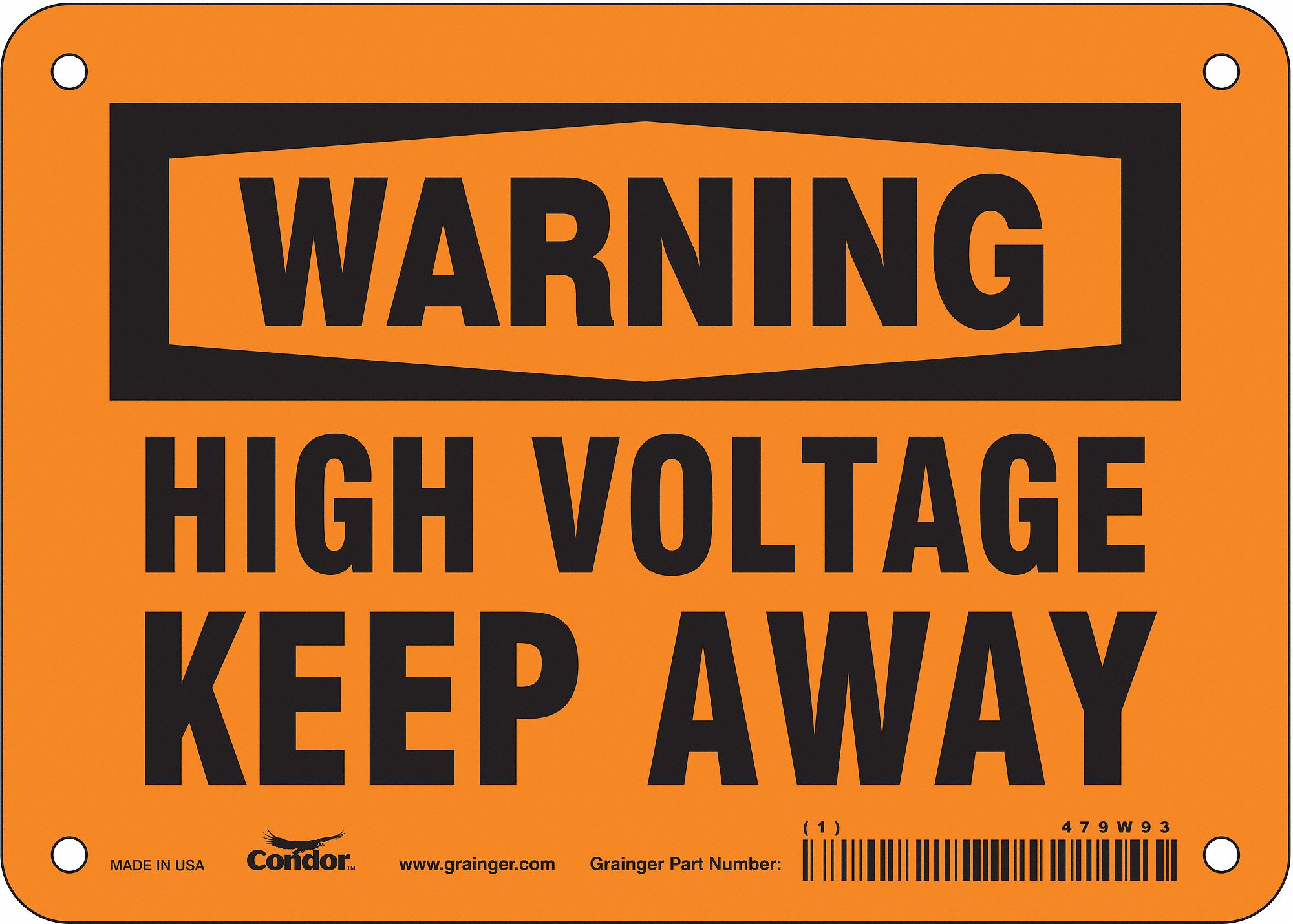 Safety Sign: Vinyl, Adhesive Sign Mounting, 5 in x 7 in Nominal Sign Size, Not Retroreflective