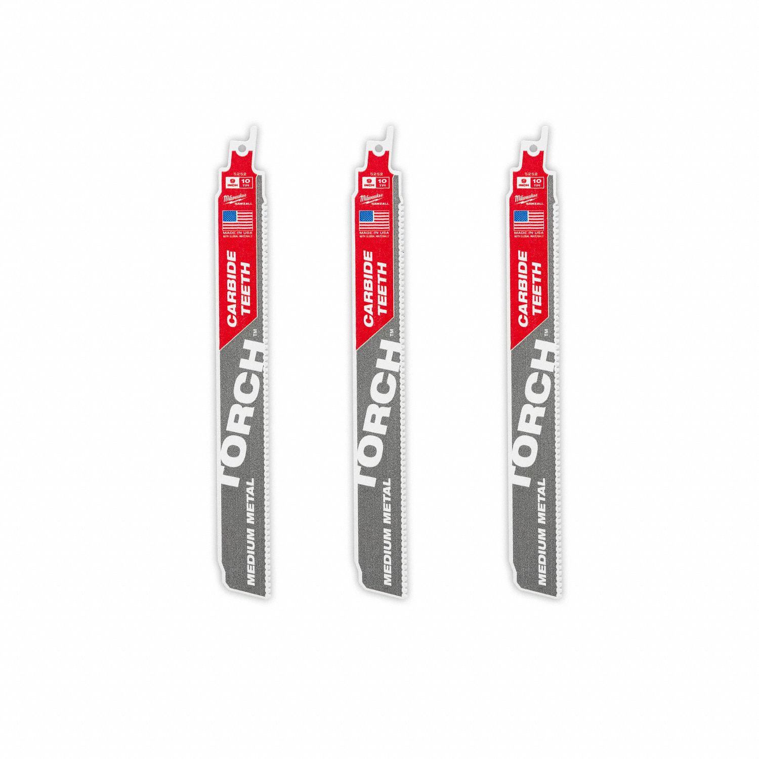 MILWAUKEE, 10 Teeth per Inch, 9 in Blade Lg, Reciprocating Saw Blade ...