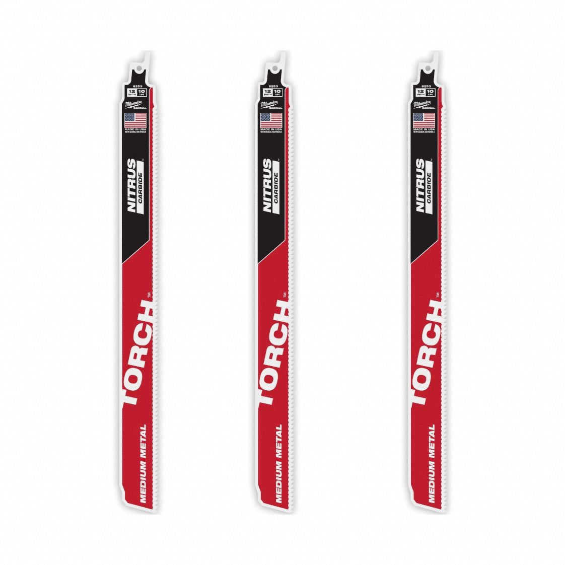 Reciprocating Saw Blade: 10 Teeth per Inch, 12 in Blade Lg, 1/16 in Blade Wd, Carbide