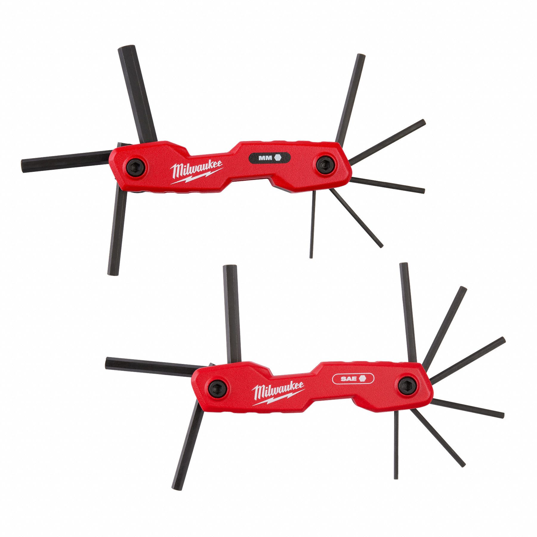 Folding hex key set