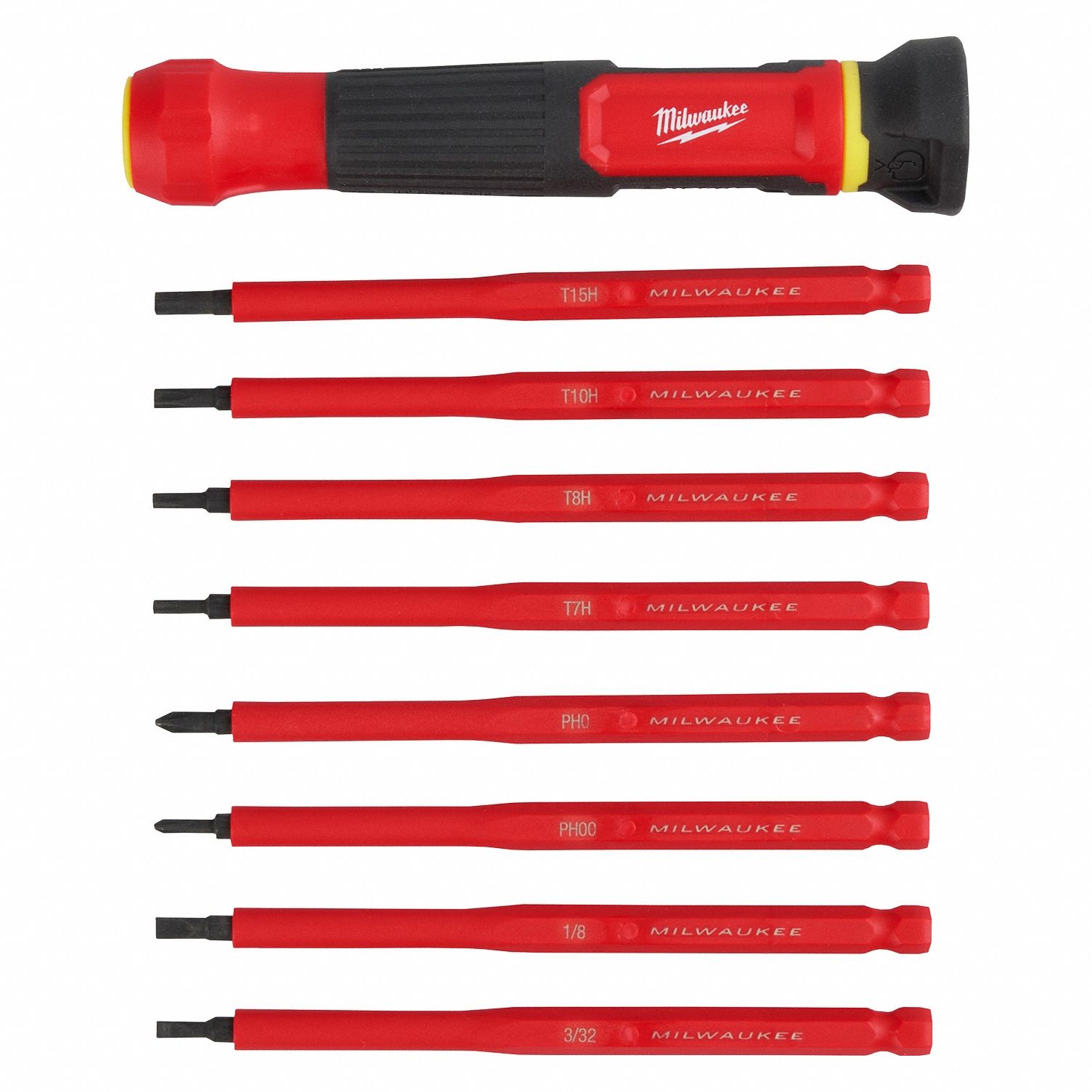 MULTI-BIT SCREWDRIVER,INSUL.,6 3/4 IN L.