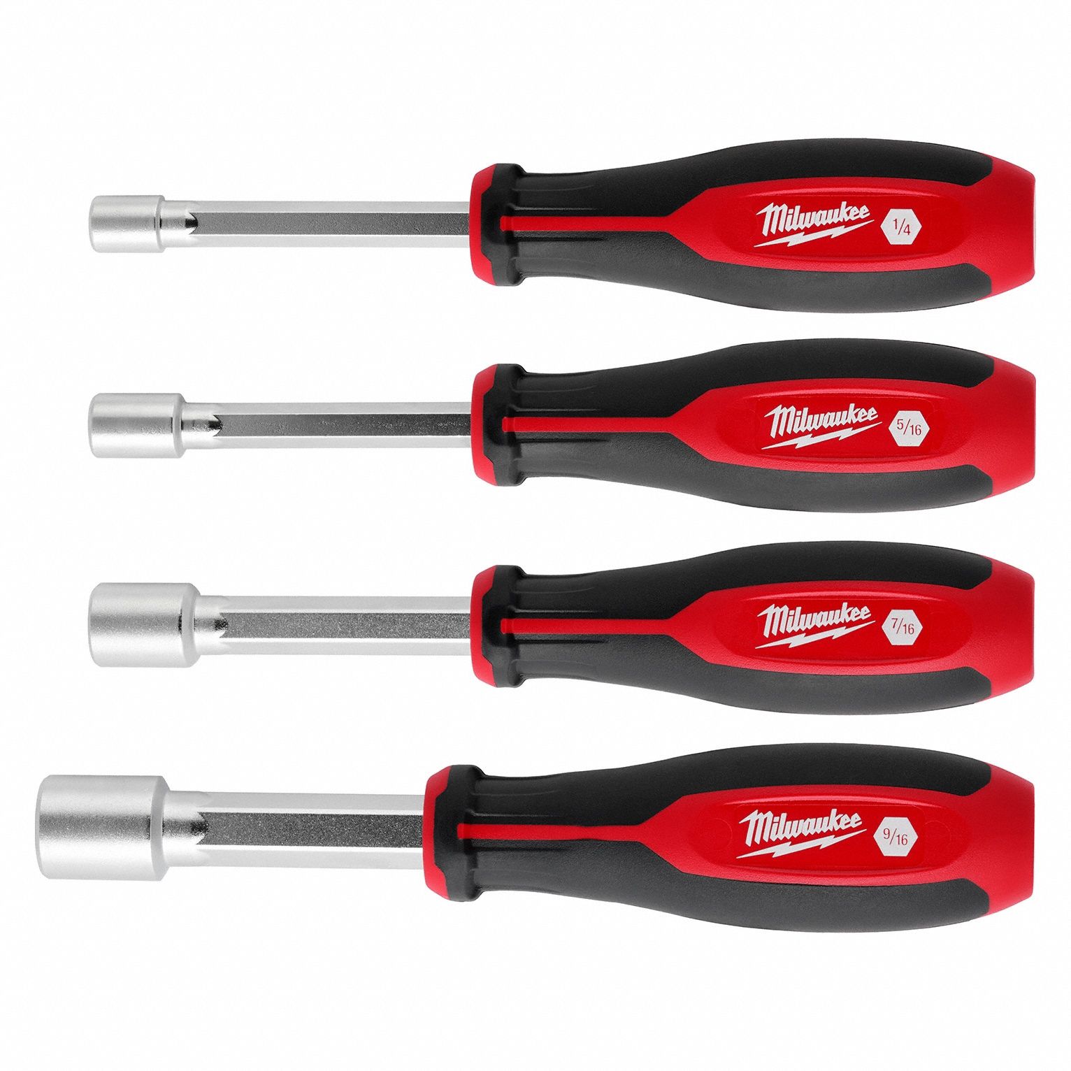 NUT DRIVER SET,7 IN L,SAE,POLY