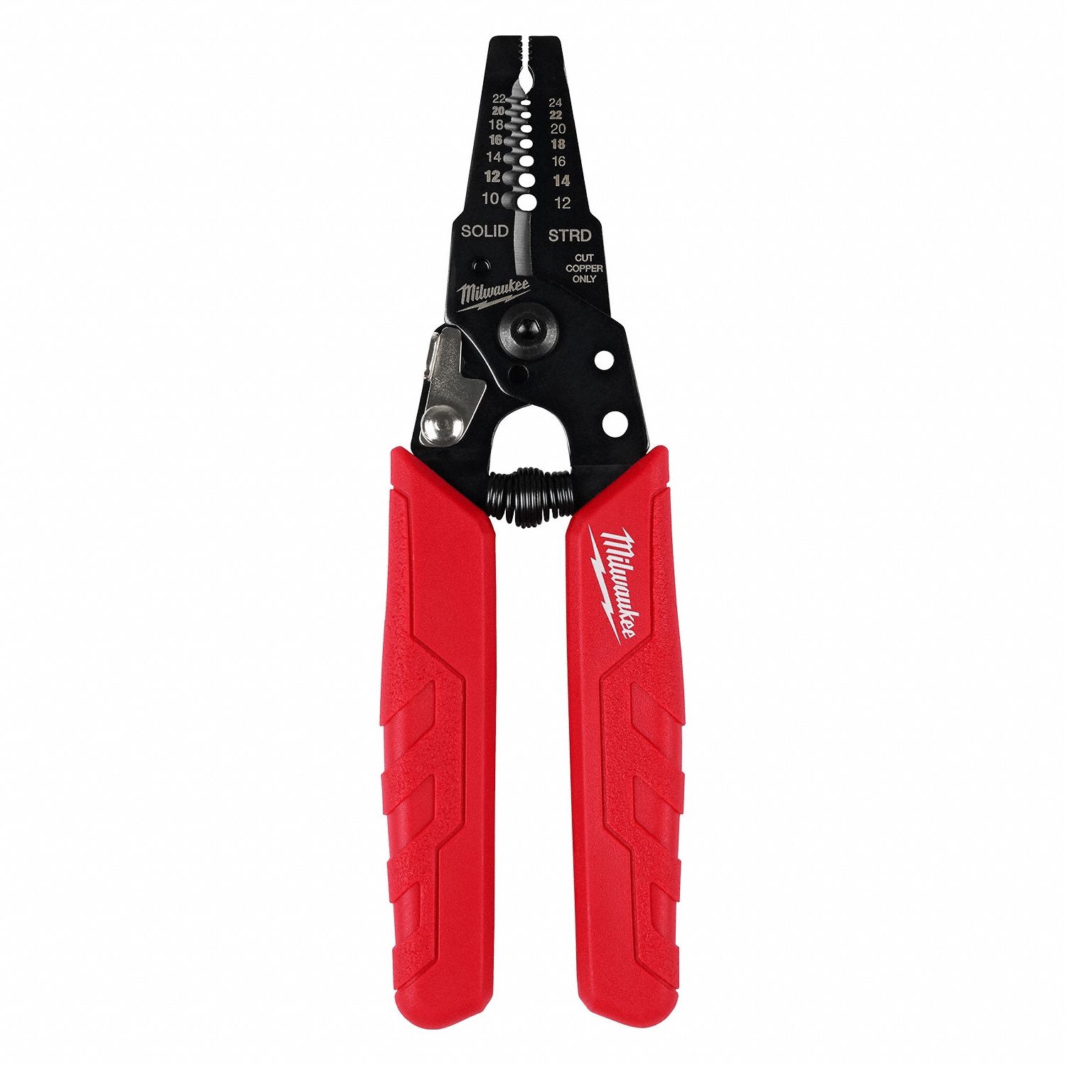 WIRE STRIPPER, STEEL, ANGLED HANDLE, DELUXE CUSHION GRIP, FOR CUTTING, STRIPPING, 2 IN L, 0.44 LB
