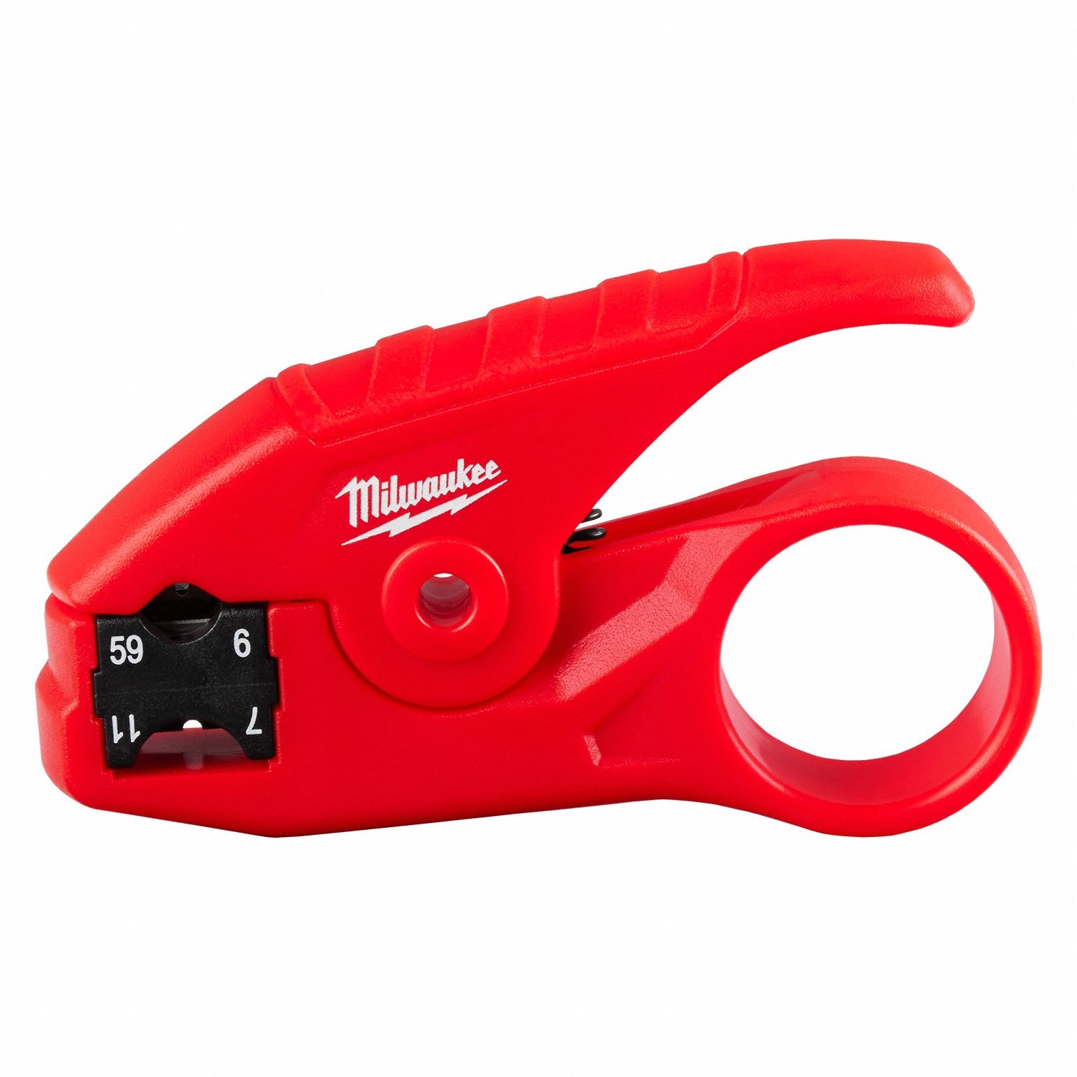 WIRE STRIPPER, STEEL, ANGLED HANDLE, PLAIN GRIP, FOR CUTTING, STRIPPING, 3¾ IN L, 0.44 LB WEIGHT