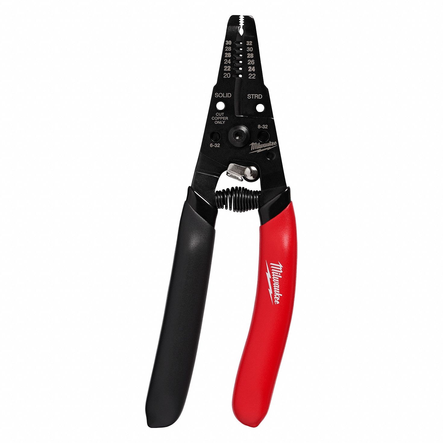 WIRE STRIPPER, STEEL, ANGLED HANDLE, STANDARD CUSHION GRIP, FOR CUTTING, STRIPPING, 2⅝ IN L, 0.44 LB WEIGHT