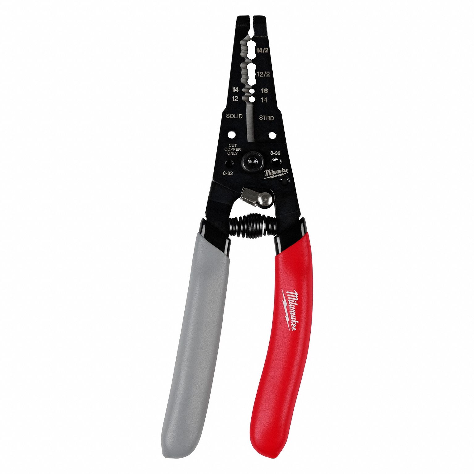 WIRE STRIPPER, STEEL, ANGLED HANDLE, STANDARD CUSHION GRIP, FOR CUTTING, STRIPPING, 2⅝ IN L, 0.44 LB WEIGHT