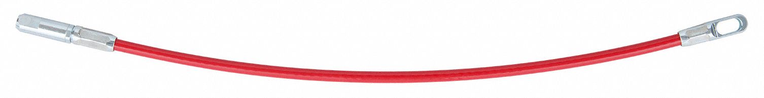 Fish Tape Leader: Steel, Leader End, 2 3/4 in Lg