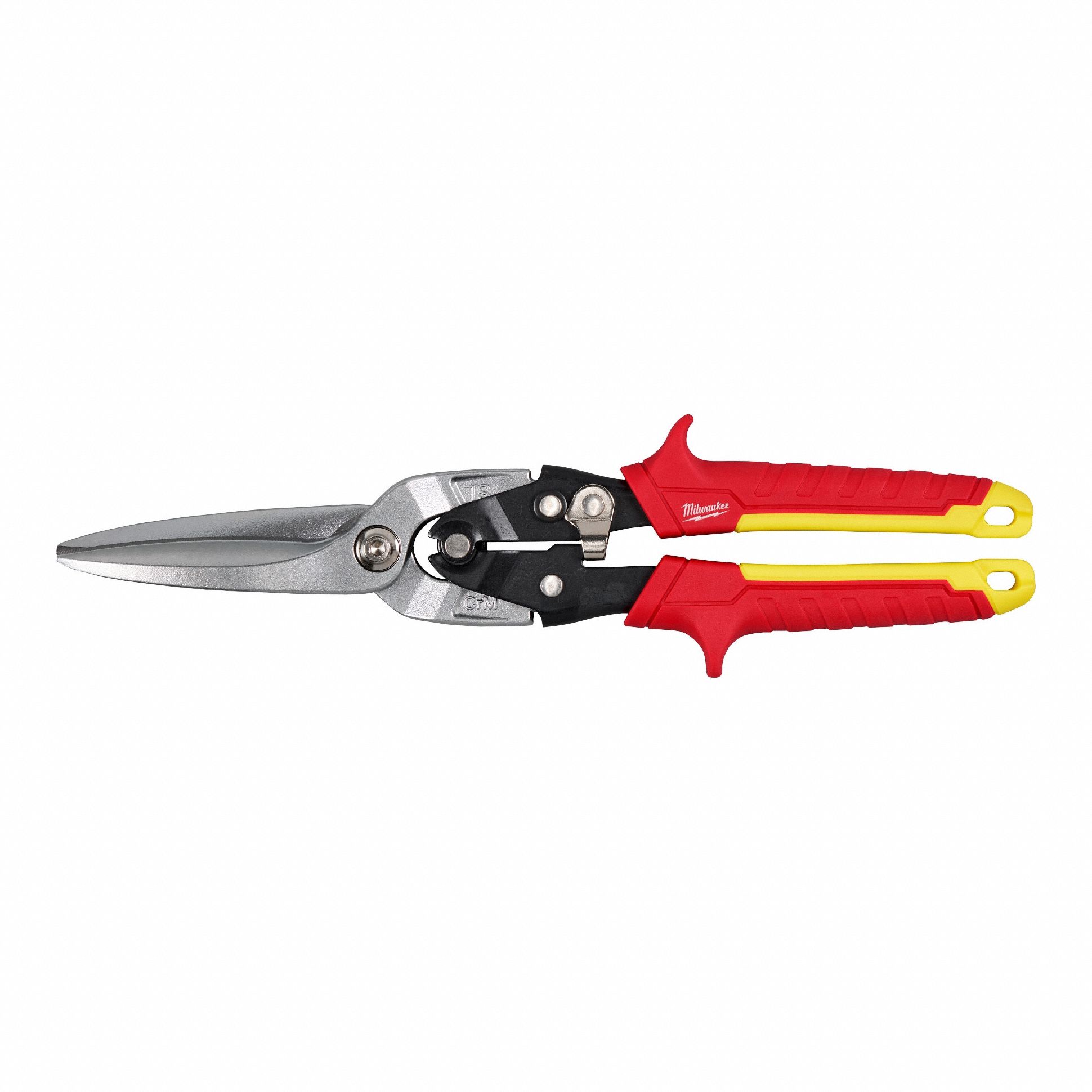 Aviation Snip: Straight, 12 in Overall Lg, 3 in Cutting Lg, Steel, TPR, TPR