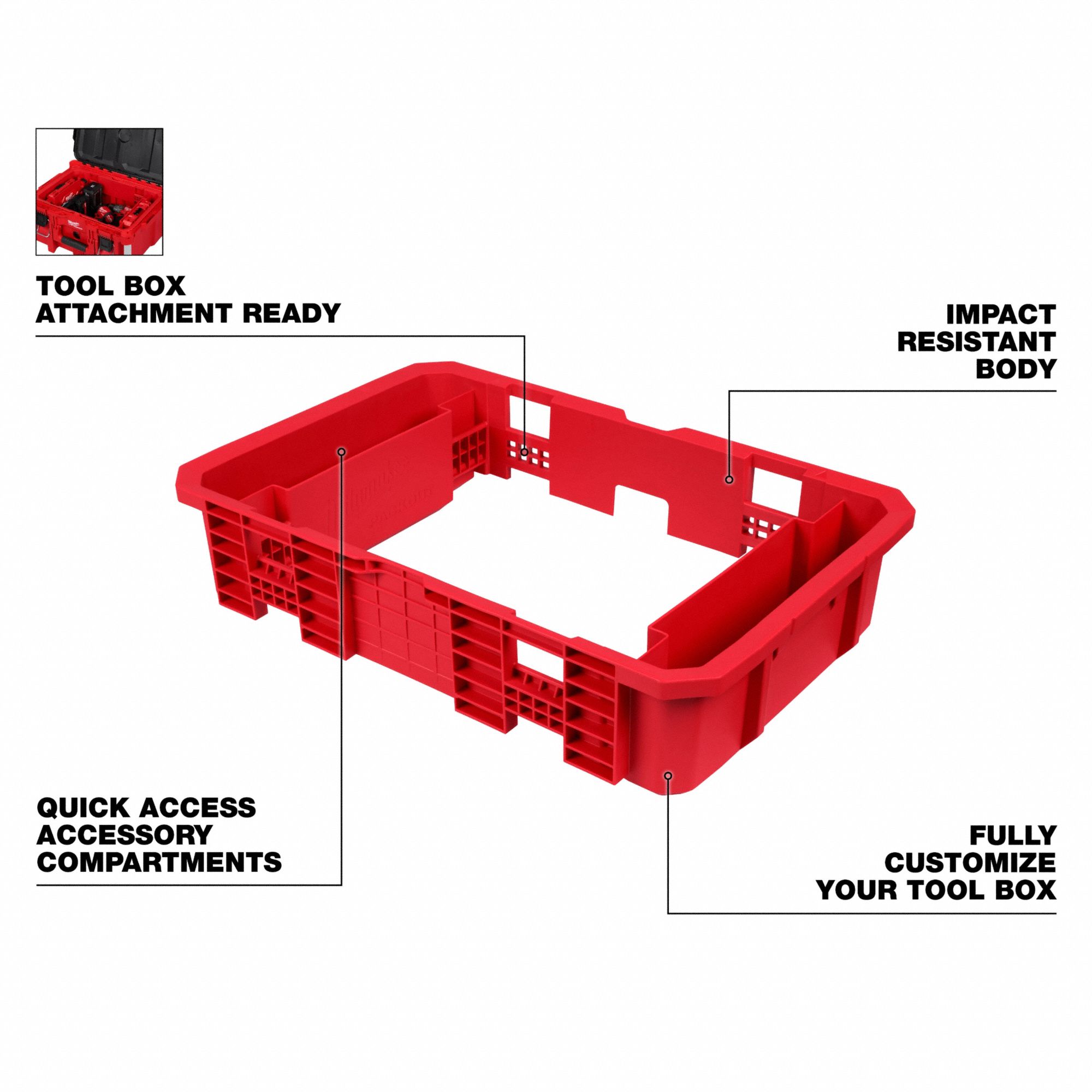 Tool Box Attachment Ready Tray for PACKO