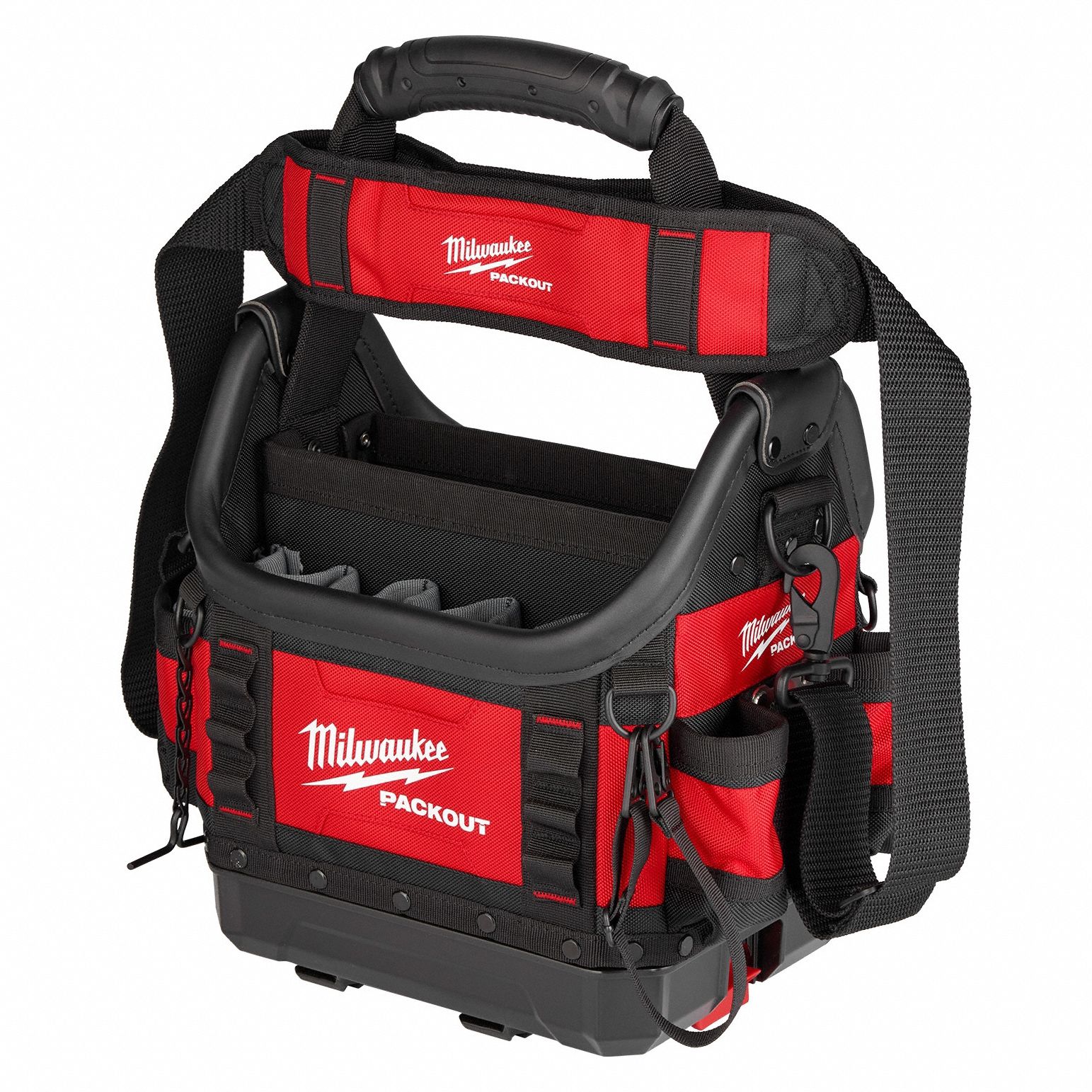 MILWAUKEE PACKOUT, 9 3/4 in W x 13 in D x 19 in H, Polyester, Tool Tote ...